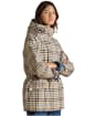 Women's Joules Everdry Waterproof Packable Raincoat - Tan Check