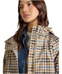 Women's Joules Everdry Waterproof Packable Raincoat - Tan Check
