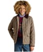 Women's Joules Harrogate Showerproof Quilted Jacket - Check
