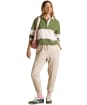 Women's Joules Jersey Deckshirt - Green / Cream Stripe