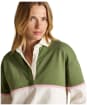 Women's Joules Jersey Deckshirt - Green / Cream Stripe