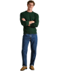 Men's Joules Cable Knit Crew Neck Jumper - Green