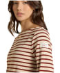 Women's Joules Striped Harbour Top - Oat / Russet
