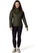  Women's Rab Microlight Alpine Down Hooded Jacket - Army