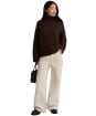 Women's Barbour Woodhouse Cashmere Blend Funnel Neck Knitted Jumper - Rustic