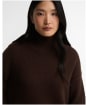 Women's Barbour Woodhouse Cashmere Blend Funnel Neck Knitted Jumper - Rustic