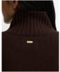 Women's Barbour Woodhouse Cashmere Blend Funnel Neck Knitted Jumper - Rustic