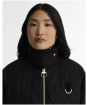 Women's Barbour Icons Quilted Spey Waxed Jacket - Black