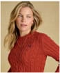 Women's Joules Classic Cable Knit Jumper - Burnt Orange