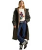 Women's Joules Coverall Oversized Fleece Lined Waterproof Coat - Green