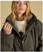 Women's Joules Coverall Oversized Fleece Lined Waterproof Coat - Green