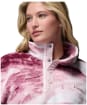 Women's Columbia Helvetia™ II Printed Cropped Half Snap Fleece - Antique Mauve / Summits