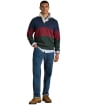 Men's Joules French Rib Rugby Shirt - Green / Navy