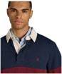  Men's Joules French Rib Rugby Shirt - Green / Navy