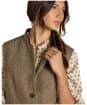 Women's Joules Nehru Tweed Fitted Gilet - Brown
