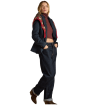 Women's Joules Canterly Tweed Hacking Jacket - Navy Herringbone