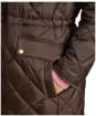 Women's Joules Chessington Showerproof Quilted Coat - Chocolate Brown