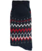 Women's Barbour Kingsford Fair Isle Sock - Navy Festive