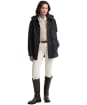 Women's Barbour Border Waterproof Jacket - Black / Classic Tartan