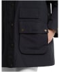 Women's Barbour Border Waterproof Jacket - Black / Classic Tartan