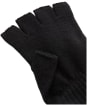 Men's Barbour Heath Fingerless Wool Gloves - Black