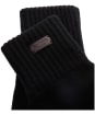 Men's Barbour Heath Fingerless Wool Gloves - Black