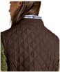Women's Joules Minx Diamond Showerproof Quilt Gilet - Chocolate Brown