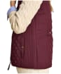 Women's Joules Minx Diamond Showerproof Quilt Gilet -  Dark Red
