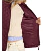 Women's Joules Minx Diamond Showerproof Quilt Gilet -  Dark Red
