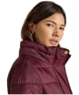 Women's Joules Windborough Showerproof Longline Coat - Rust Brown