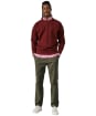 Men's Aubin Brandon Crew Neck Sweater - Oxblood