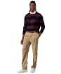Men's Aubin Irnham Stripe Rugby Shirt - Navy / Oxblood Stripe