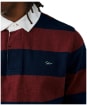 Men's Aubin Irnham Stripe Rugby Shirt - Navy / Oxblood Stripe