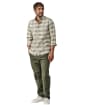 Men's Aubin Merton Brushed Oxford Button Down Shirt - Natural Check