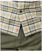 Men's Aubin Merton Brushed Oxford Button Down Shirt - Natural Check