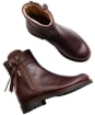  Women’s Penelope Chilvers Cropped Wool-Lined Tassel Boots - Conker Brown