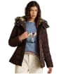Women's Joules Aspen Showerproof Jacket - Chocolate Brown