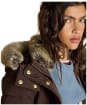 Women's Joules Aspen Showerproof Jacket - Chocolate Brown