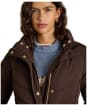 Women's Joules Aspen Showerproof Jacket - Chocolate Brown