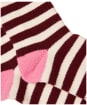 Women's Joules Cosy Stripe Socks - Berry Pink Stripe