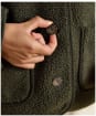 Women's Joules Sadie Short Fleece Jacket - Khaki Green