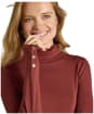 Women's Joules Amy Long Sleeve High Neck Jersey Top - Russet