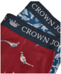 Men's Joules Crown Joules Boxer Shorts - 2 Pack - Navy / Burgundy
