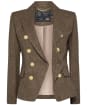 Women’s Holland Cooper Knightsbridge Double Breasted Blazer - Large Brown Herringbone