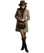 Women's Holland Cooper Highgrove Tweed Coat - Prince of Wales Brown