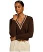 Women's Holland Cooper Woodcote V-Neck Knit - Chocolate