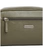 Men's Barbour Brunton Leather Washbag - Dark Olive