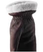 Women's Hestra Edda Leather Mitts - Espresso