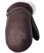 Women's Hestra Edda Leather Mitts - Espresso