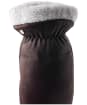 Women's Hestra Edda Leather Mitts - Espresso